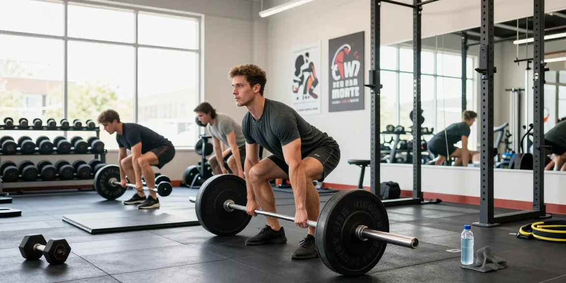 Deus Medical Produkte für Bodybuilder beim Training in modernen Fitnessstudios.