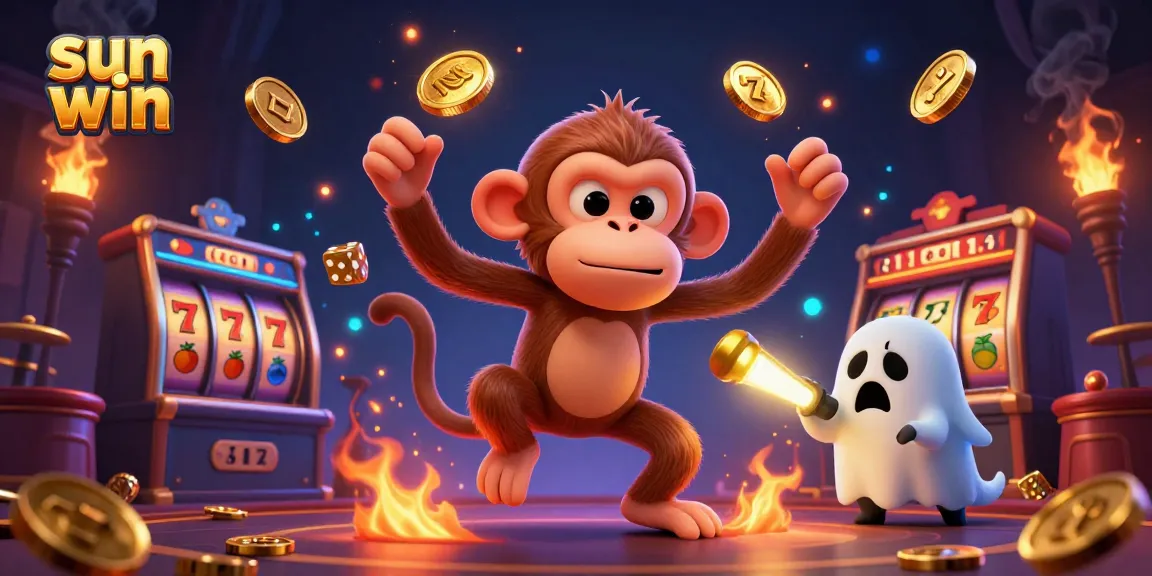 Engage with the thrilling world of sun win as you explore a haunted casino with a mischievous monkey and a curious puppy.
