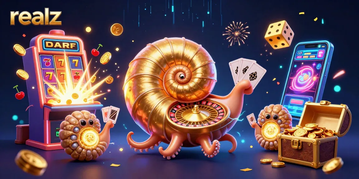 Spin realz slots and experience a vibrant jackpot explosion in a captivating casino scene.